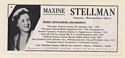 1939 Maxine Stellman Soprano Metropolitan Opera Photo Booking Print Ad