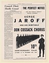 1939 Serge Jaroff and his Don Cossack Chorus 10th Anniversary Tour Booking Ad
