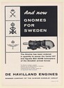 1961 De Havilland Gnome Helicopter Engine for Sweden Print Ad