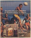 1983 Michelob Light Beer Beach Volleyball Make Every Shot Count Print Ad