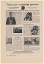 1942 Mine Safety Appliances Co Gas Mask Explosimeter Fireman Helmet Print Ad