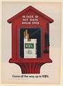 1970 Kool Cigarette Pack in Fire Alarm Box In Case of Hot Taste Break Print Ad