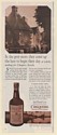 1967 Chequers Scotch Whisky Distillery Workmen Arrive on Bicycles Print Ad