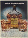 1986 Crown Royal Whisky When You Really Get It All Together Jigsaw Print Ad