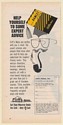 1971 Cliff's Notes Pipe Smoking Character Help Yourself Expert Advice Print Ad