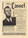 1950 Opera Baritone Walter Cassel Photo Booking Print Ad