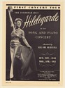 1950 Hildegarde First Concert Tour Photo Booking Print Ad