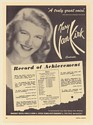 1950 Contralto Mary Van Kirk Photo Booking Print Ad