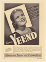 1950 Soprano Frances Yeend Photo Booking Print Ad