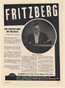1950 Pianist Everett Fritzberg Photo Booking Print Ad