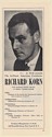 1950 Richard Korn Conductor Photo Booking Print Ad
