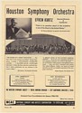 1950 Houston Symphony Orchestra Efrem Kurtz Director Conductor Photo Booking Ad