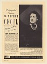 1950 Soprano Winifred Cecil Photo Booking Print Ad
