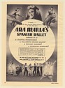 1950 Ana Maria's Spanish Ballet Photo Booking Print Ad