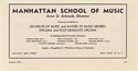 1950 Manhattan School of Music Distinguished Faculty List Print Ad