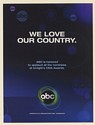 2005 ABC TV We Love Our Country CMA Awards Nominees Tribute Print Ad