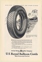 1925 US Royal Balloon Cords Tires Low-Pressure Tread Print Ad