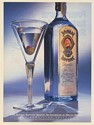 1993 Bombay Sapphire Gin Martini As Celebrated by Milton Glaser Print Ad