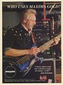 1990 John Entwistle Maxima Gold Guitar Strings Photo Print Ad