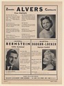1948 Zinaida Alvers Contralto Jascha Bernstein Cellist Martha Daughn-Locker Ad