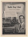 1948 Apollo Boys Choir Coleman Cooper Director Photo Booking Print Ad
