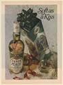 1970 Inver House Scotch Whisky Soft as a Kiss Christmas Print Ad