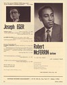 1960 Joseph Eger Robert McFerrin Baritone Photo Booking Print Ad