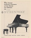 1960 Steinway Grand Piano Great Concert Careers of World are Built On Print Ad