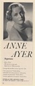 1960 Anne Ayer Soprano Photo Booking Print Ad