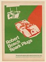 1969 Robert Bosch Spark Plugs Race Cars Racing Print Ad