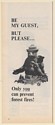 1967 Smokey the Bear Be My Guest But Please Only You Can Prevent Forest Fires Ad