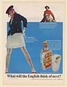 1967 Gordon's London Dry Gin Navy Shipshape Girl Mad Dogs Englishman Print Ad