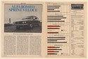 1978 Alfa Romeo Sprint Veloce Road Test 4-Page Article