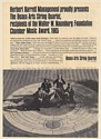 1965 Beaux-Arts String Quartet Photo Booking Print Ad
