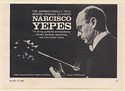 1965 Narcisco Yepes Spanish Guitarist Photo Booking Print Ad