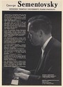 1965 George Sementovsky Pianist Photo Booking Print Ad