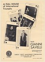 1965 Gianni Savelli Tenor Full House of International Triumphs Photo Booking Ad