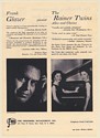 1965 Frank Glazer Pianist Rainer Twins Piano Team Photo Booking Print Ad