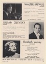 1965 Walter Brewus Violinist Julian Olevsky Elizabeth Vernay Booking Print Ad