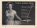 1965 Andree Juliette Brun Pianist Photo Booking Print Ad