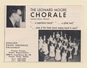 1965 The Leonard Moore Chorale Photo Booking Print Ad