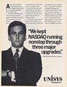 1987 Unisys Account Executive Sam Vail Kept NASDAQ Running Thru 3 Upgrades Ad