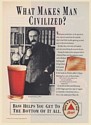 1992 Bass Pale Ale What Makes Man Civilized 1893 Rudyard Kipling Photo Print Ad