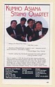 1998 Kumho Asiana String Quartet Photo Booking Print Ad