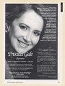 1998 Priscilla Gale Soprano Photo Booking Print Ad