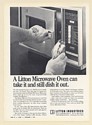 1968 Litton Model 500 Microwave Oven Man Hand Mother Tattoo Vending Print Ad