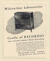 1940 Wilcox-Gay Recordio Charlotte Michigan Print Ad