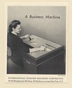 1940 IBM Business Machine Desk Size International Business Machines Print Ad