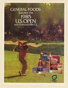 1985 General Foods Salutes US Open Golf Oakland Hills C.C. Golfer art Print Ad