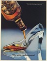 1985 Chivas Regal Scotch Whisky Bottle Pouring into Glass Slipper Shoe Print Ad